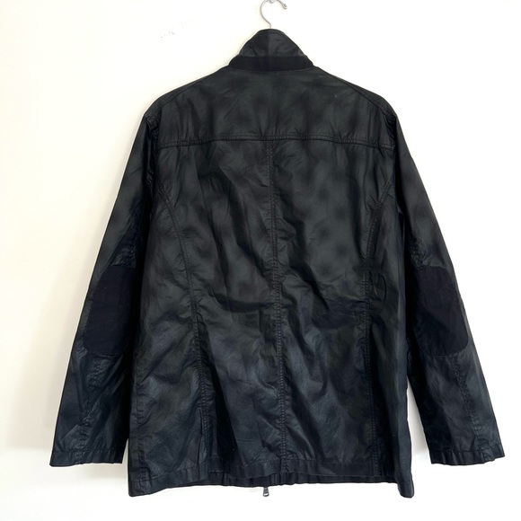 JOHN VARVATOS USA Black 100% Cotton Zip & Snap Long Sleeve Field Jacket Sz L NWT - Picture 9 of 16